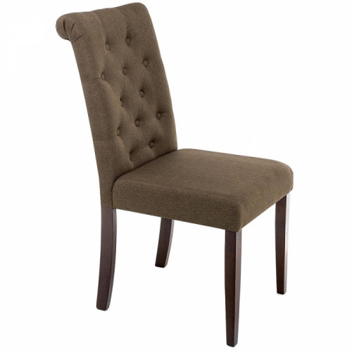 стул деревянный amelia dark walnut / fabric brown в Махачкале