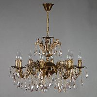 подвесная люстра ambiente granada 2118/8 pb tear drop бронза в Махачкале