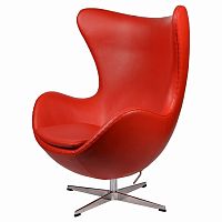 кресло arne jacobsen style egg chair красное в Махачкале