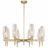 подвесная люстра maytoni lita h002pl-08g янтарная в Махачкале