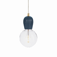 подвесной светильник keramik rib indigo brass в Махачкале