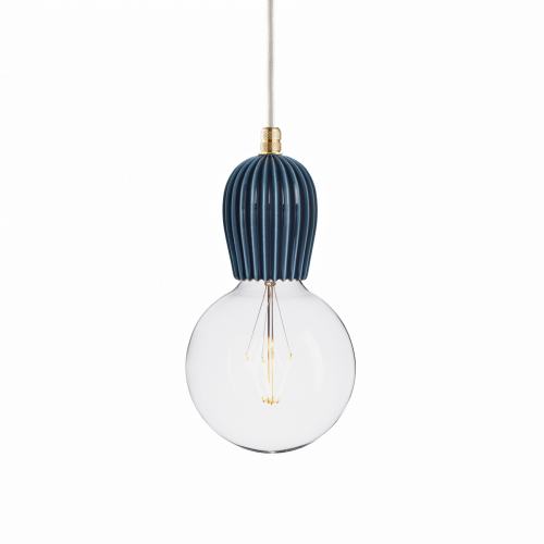 подвесной светильник keramik rib indigo brass в Махачкале