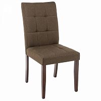 стул деревянный madina dark walnut / fabric brown в Махачкале
