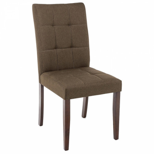 стул деревянный madina dark walnut / fabric brown в Махачкале