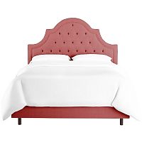 кровать двуспальная 180х200 розовая с каретной стяжкой harvey tufted rose velvet в Махачкале