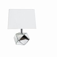 лампа настольная белая на зеркальном основании 30x30x37,5 см в Махачкале