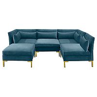 диван zara sectional угловой синий в Махачкале