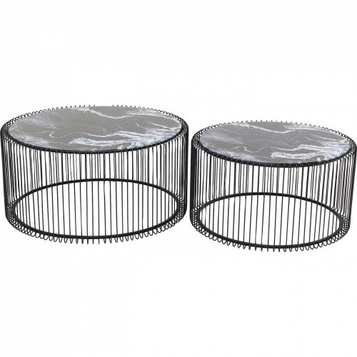 столик кофейный wire черный 70x70x34 в Махачкале