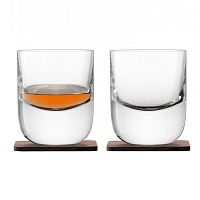 набор из 2 стаканов renfrew whisky с деревянными подставками 270 мл в Махачкале