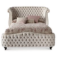 кровать двуспальная 180х200 бежевая из велюра berlinda в Махачкале