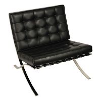 кресло barcelona style chair черное в Махачкале