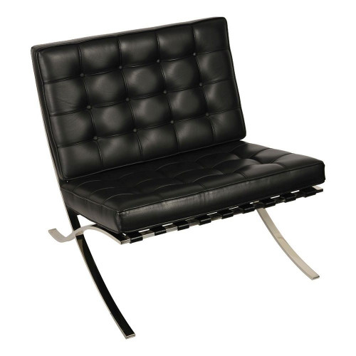 кресло barcelona style chair черное в Махачкале