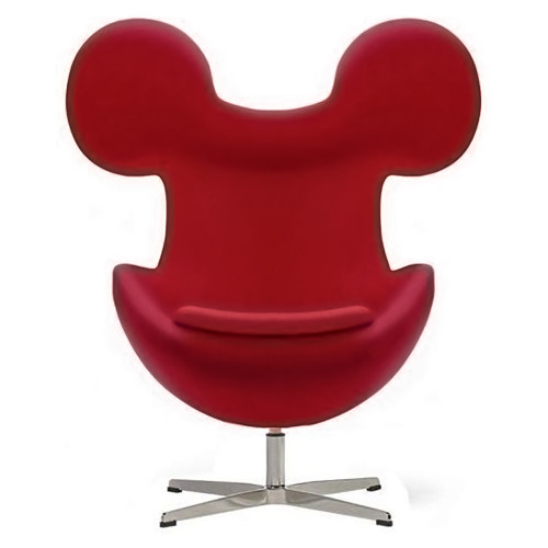 кресло egg mickey красное в Махачкале
