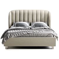кровать двуспальная 180х200 серая tulip в Махачкале