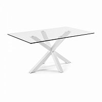 стол arya 160x90 white, clear glass c435c07 от la forma (ex julia grup) в Махачкале