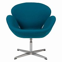 кресло swan chair темно-голубое в Махачкале