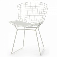 стул bertoia side кожаный standart белый в Махачкале