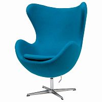 кресло egg chair кашемир голубое в Махачкале