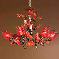 люстра 6755/8 v0889 от mm lampadari коричневая/красная в Махачкале