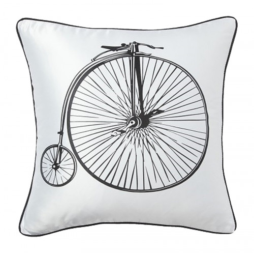 подушка с ретро-велосипедом retro bicycle white в Махачкале