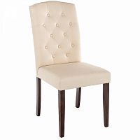 стул деревянный menson dark walnut / fabric cream в Махачкале