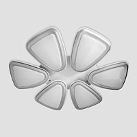 потолочная светодиодная люстра ambrella light orbital granule fg1014/6 wh/sl 410w d1040*800 в Махачкале