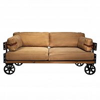 диван loft двухместный прямой коричневый в Махачкале