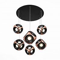 подвесная светодиодная люстра st luce cratere sl948.303.07 черная в Махачкале