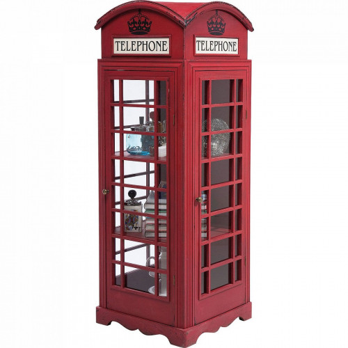 шкаф-витрина london telephone красный в Махачкале