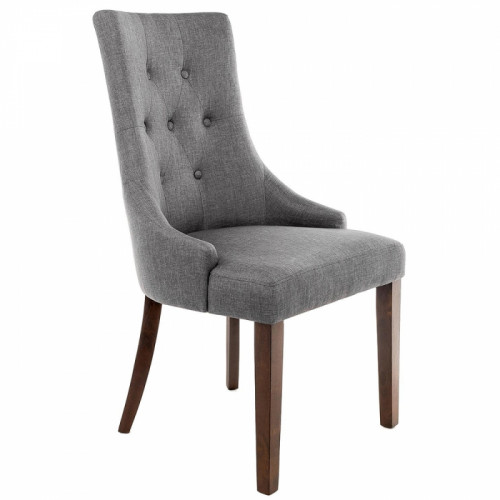 стул деревянный elegance dark walnut / fabric grey в Махачкале
