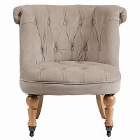 кресло amelie french country chair серо-бежевое в Махачкале