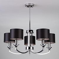 подвесная люстра eurosvet diana 60067/5 хром черная в Махачкале