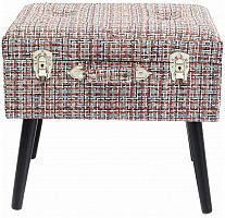 kare design пуф suitcase, коллекция "чемодан" 50*45*35, полиэстер, лен, полиуретан, сосна, красный в Махачкале