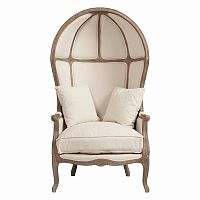 кресло с капюшоном versailles chair белый лен в Махачкале