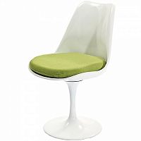 стул eero saarinen style tulip chair зеленая подушка в Махачкале