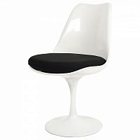 стул eero saarinen style tulip chair черная подушка в Махачкале