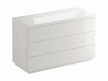комод kristal 3 ящика белый глянец в Махачкале