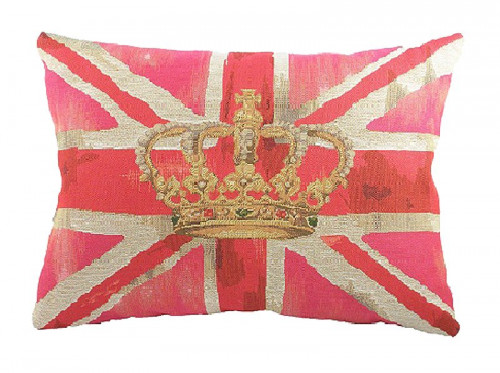 большая подушка с британским флагом crown pink в Махачкале