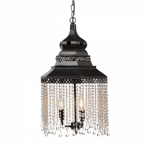 люстра подвесная черная с хрустальными подвесками chandelier в Махачкале