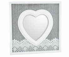 зеркало настенное белое в виде сердца love в Махачкале