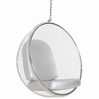 кресло eero aarnio style bubble chair серое в Махачкале