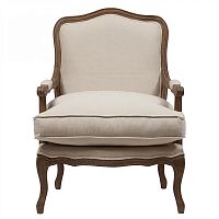 кресло мягкое с подлокотниками бежевое louisa bergere chair в Махачкале