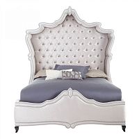 кровать двуспальная 180х200 серая с каретной стяжкой imperial в Махачкале