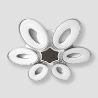 потолочная светодиодная люстра ambrella light orbital granule fg1022/6+1 wh 144w+80w d1000 в Махачкале