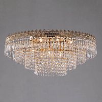 потолочная люстра eurosvet diadema 10078/10 золото/прозрачный хрусталь strotskis в Махачкале
