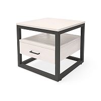 тумба neo loft массив дуба ящик посередине белая в Махачкале
