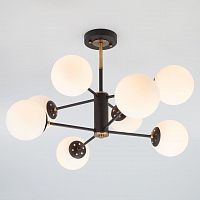 потолочная люстра eurosvet austin 70091/8 черная белая в Махачкале