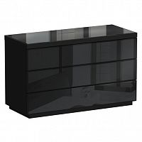 комод kristal 3 ящика черный глянец в Махачкале