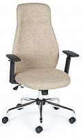 кресло для руководителя norden chairs милан, обивка: текстиль, цвет: ткань светло-бежевая в Махачкале