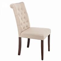стул деревянный amelia dark walnut / fabric cream в Махачкале